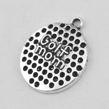 RAINXTAR Vintage Fashion Alloy Round Charms Golf Mom Raised Golf Ball Charm