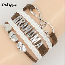 Drop Shipping Infinity Love Customised Text Bracelets Bangles Heart Charm H