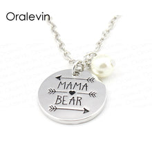 Mama Bear Necklace Mom Jewelry  20Pcs/Lot  #LN1319-in Pendant Necklaces fro