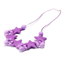 New Baby Gift Silicone Star Teething Necklace for Mom Wears Baby Chews Teet