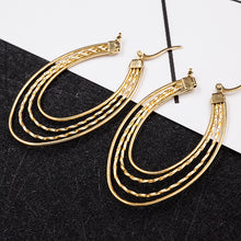 Tear Drop Shaped Stainless Steel Earrings Women,Big Round Gold Women Weddin