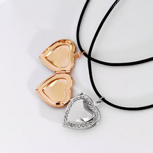 Wedding Bridal Women Lover Mom Gold color Locket Necklace Waxed Cord Heart