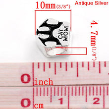 DoreenBeads European Charm Beads Cat's Paw antique silver "Cat Mom"Carved E