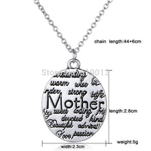Sliver Plated Chains Necklaces Tag Mom Pendant Necklaces for Women Mother N