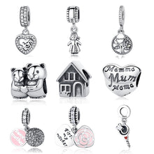 Authentic 925 Sterling Silver Charms Beads Forever Family Tree Mom Sister C