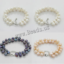 YYW Wedding Mom Gifts AAA Grade Real Natural Freshwater Pearl Bracelet Whit