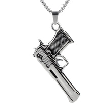 Yacq Stainless steel 316L necklace pendant W chain gun charm jewelry gifts