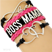 (10 PCS/lot) High Quality Love Boss Mom Mama Girl Babe Heart To Heart Charm