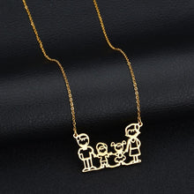 OBSEDE Fashion Stainless Steel Pendant Necklace Mama Daddy Family Necklace