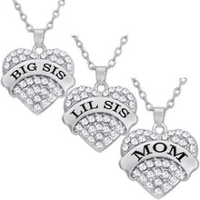 my shape 2017 Fashion Pink Mom Crystal Heart Necklace&Pendants Big Litter S