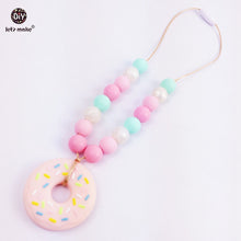 Let's Make Silicone Necklace Teether Necklace For Mom Non toxic Donut Penda