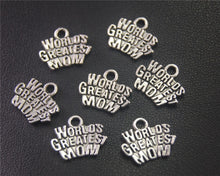 10pcs Antique Sliver Letter Worlds Greatest Mom Charms Jewelry  Making DIY