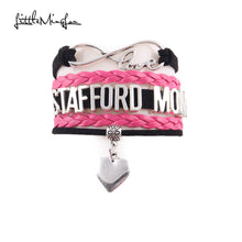 Little MingLou Infinity love stafford mom Bracelet pet dog paw heart charm