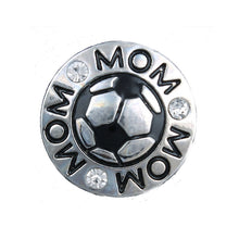 Mix Styles Football Soccer Baseball Mom Sports Metal Snap Buttons Fit 18mm
