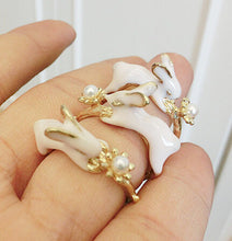 hzew new fashion Animal Ring Cute little rabbit ring for Sister or mom gift