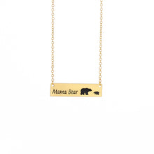 Fashion Cute Mama Bear necklace women jewelry Bar Necklace animal jewelry F