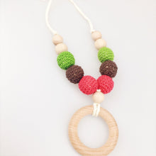 Let's Make Crochet  Wooden Beads Necklace Mom Jewelry Pendant In Pastel Pea