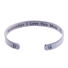 Bespmosp Vintage Bangle Stainless Steel" Forever And Always Remember I Love