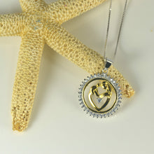 100% Real Pure S925 Sterling Silver Mother and Child Golden Color 925 Silve
