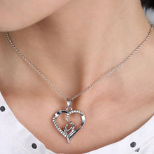 Mother's Day Gift Fashion Mom Child Heart Pendant Chain Family Love Necklac