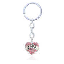 New arrival Key Strap Red Crystal Rhinestone Mom Sister Daughter Nana Heart