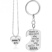 1 Set Families Series Necklace Keychain Girl's Stolen Heart Keyring Key Hol