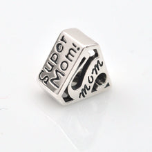 HOT SALE Fits Pandora Charms Bracelet Super Mom Mum Charm 925 Sterling Silv
