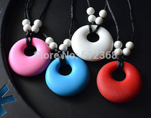 HOT!!!  Mix colors Silicone tear drop teething necklace for mom to wear and