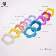 Let's Make Silicone Beads Teething 20pc Chew Jewelry Flower Shaped Sensory