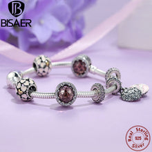 Genuine 925 Sterling Silver Snake Charm Bracelet & Bangle With Love Mother