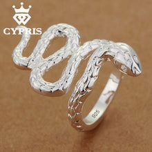 Mother's day mom Promotion Hot silver Ring Snake shape chic style women men