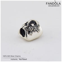 Genuine 925 Sterling Silver Charms Solid Cute Handbag Charms CZ DIY Charms
