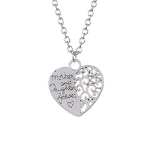 Fashion Love Heart Between Mother And Daughter Hollow Heart Shaped Heart Pe