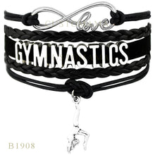 Custom  Infinity Love Gymnastics Mom Gymnast Charms Bracelets For Women Men