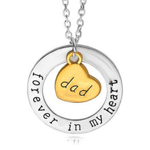 Family Gold Heart Dad Mom Grandma Aunt Sister Daughter Forever In My Heart