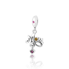 925 Sterling Silver Letter Mom Charms Mother Day Gifts Jewelry Bracelets &