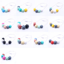 MHS.SUN Nursing geometric cube silicone bead necklace BPA free soft safety