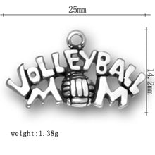 my shape 30Pcs Fashion Word Volleyball Mom DIY Charm Jewelry-in Charms from