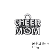 my shape Tibetan Silver Plated Cheer Mom Word Charms Cheering Jewelry Whole