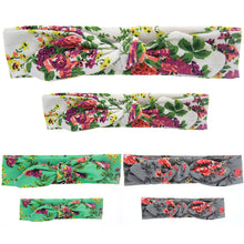 2pcs Mom Baby Toddler Infant Flower Floral Hairband Turban DIY Rabbit Bowkn