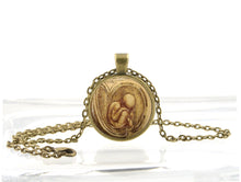 Leonardo  Fetus Necklace Pendant Midwife Pregnant Mom Baby Jewelry Gift Vin
