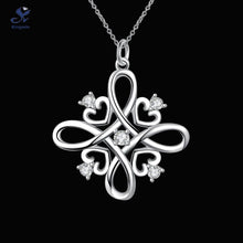 Latest design heart love pendant mom necklace for women 925 sterling silver