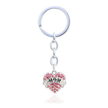2016 New Arrival Red Crystal Key Chains Thanksgiving Gift Mother I Love You