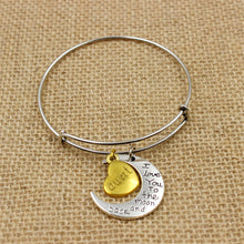 New Fashion Family Jewelry Mom Sister Daughter Bracelet Moon Heart Shape Me