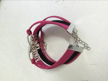 (10pcs/lot) Infinity Love CHIHUAHUA MOM Bracelet Animal Dog Paw Charm Handm