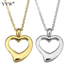 YYW Women Men Lover Mom Hollow Charm Wedding Gold color Stainless Steel Jew