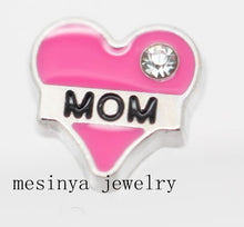 10 pcs crystal accent mom floating charms for glass locket  FC358.Min amoun