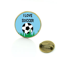 TAFREE trendy football teams gift fashion soccer glass photo men badge broo