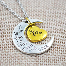 2017 New I Love You To The Moon And Back Necklace Vintage Family Necklaces