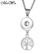 Mom Snap Necklace Mother Day gift Love Heart MOM Button Necklace for 18mm S